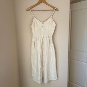 Rollas Eve Linen Dress Salt Size Medium